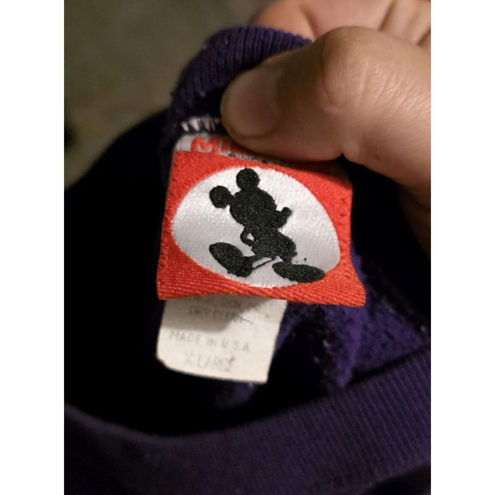 Disney VINTAGE Disney Sweatshirt XL Mickey Mouse Crewneck USA 25th Anniversary Blue Cotton Polyester Unisex Adults 90s Cartoon Graphic Print All Seasons Size US XL / EU 56 / 4 - 2 Thumbnail