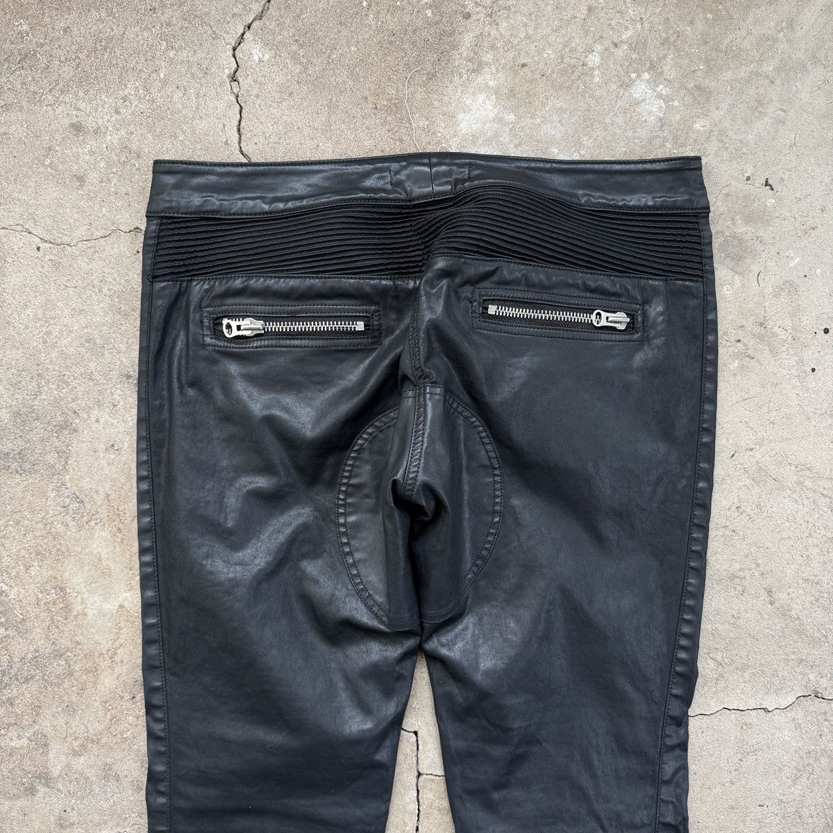 H&M × Isabel Marant ISABEL MARANT x H&M Waxed Biker Moto Skinny Jeans Pants Size 34" / US 12 / IT 48 - 6 Thumbnail