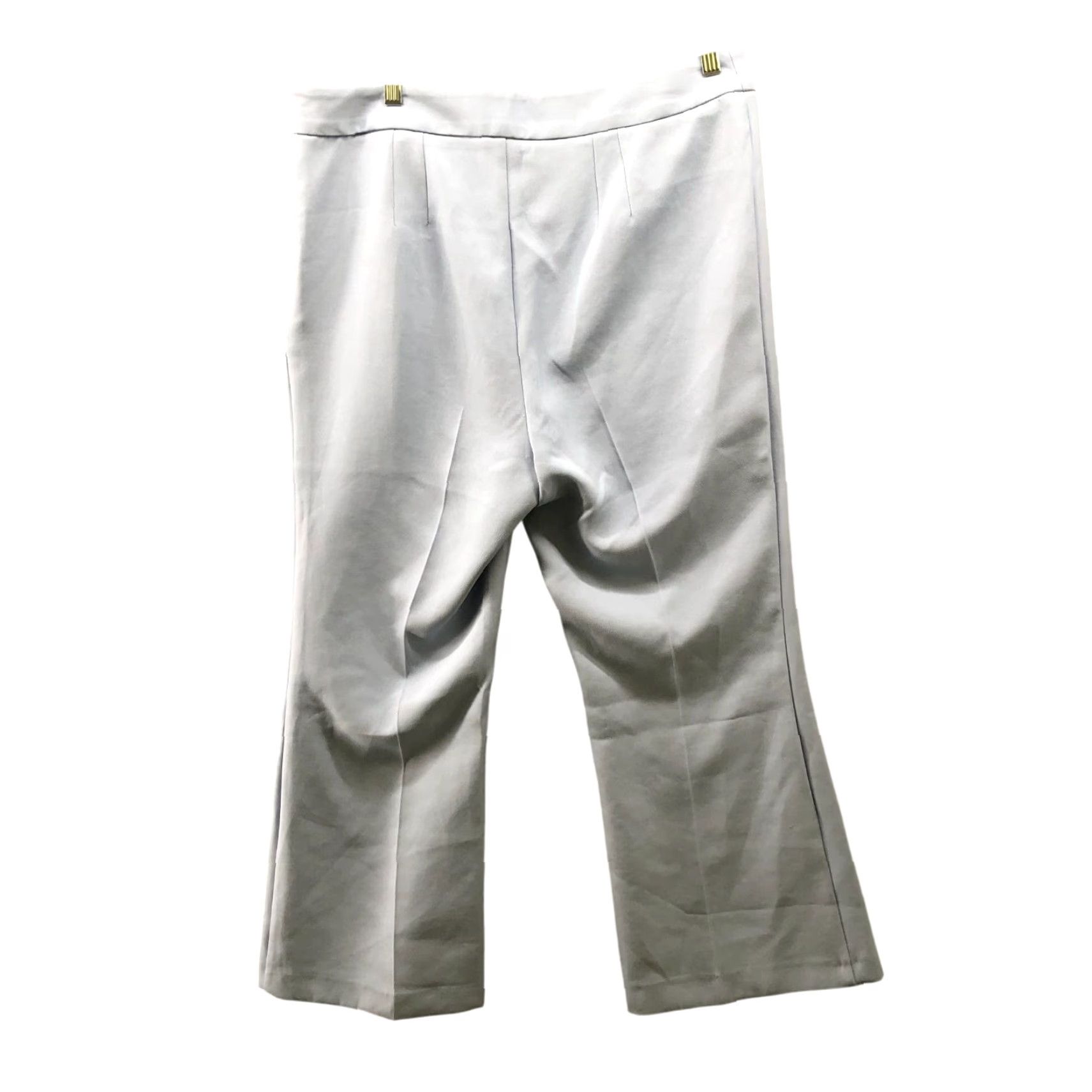 River Island River Island High Rise Flare Crop Dress Pants Womens 12 Light Blue Side Zip Dress Pants Women's 12 Blue Flared Crop Pant Array? Size 34" / US 12 / IT 48 - 2 Thumbnail