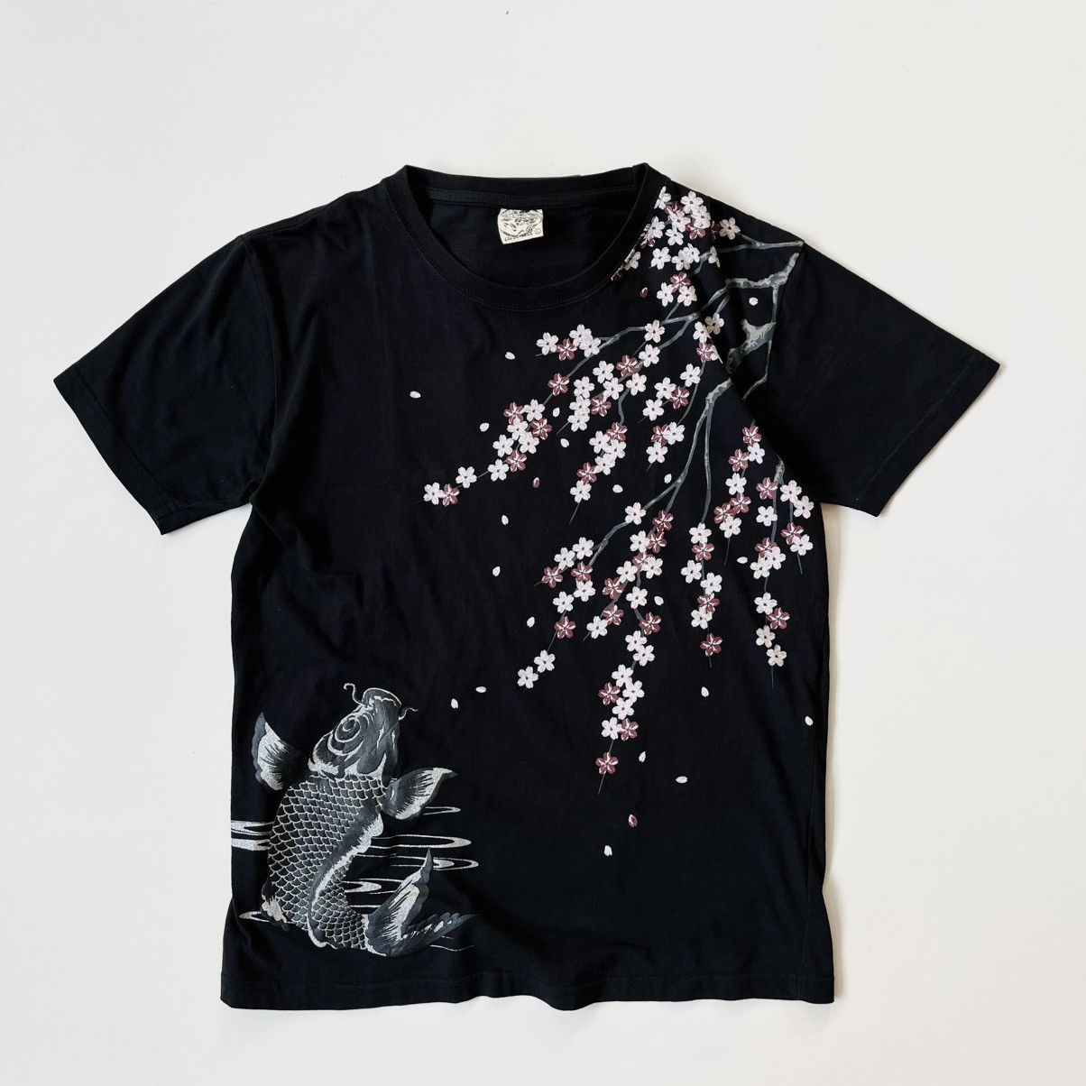 Japanese Brand Cure All Sukajan Art Koi Tee Size US M / EU 48-50 / 2 - 1 Thumbnail
