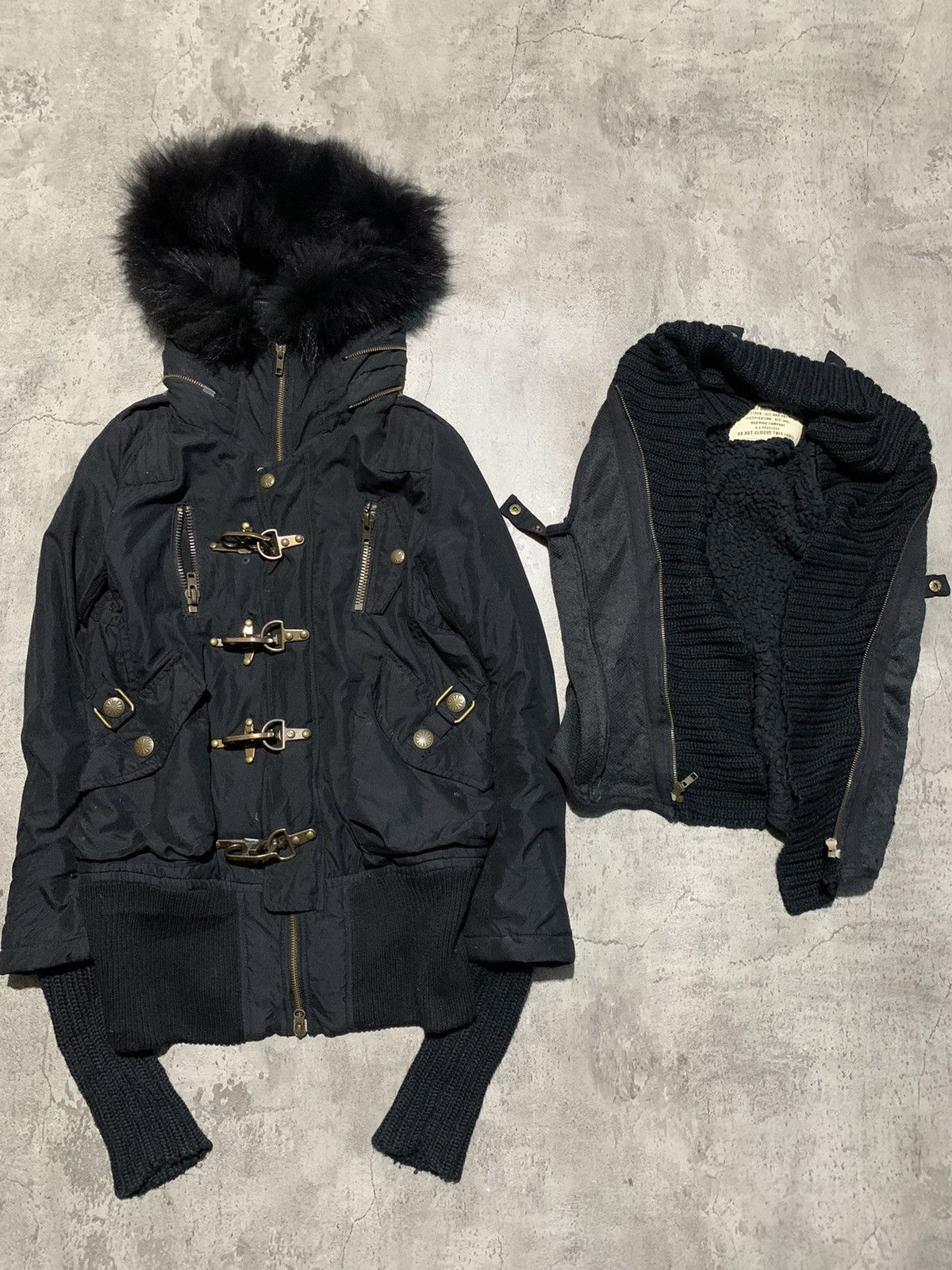 If Six Was Nine SLY JAPAN multi zipper convertible punk raccoon fur jacket Size US S / EU 44-46 / 1 - 10 Thumbnail