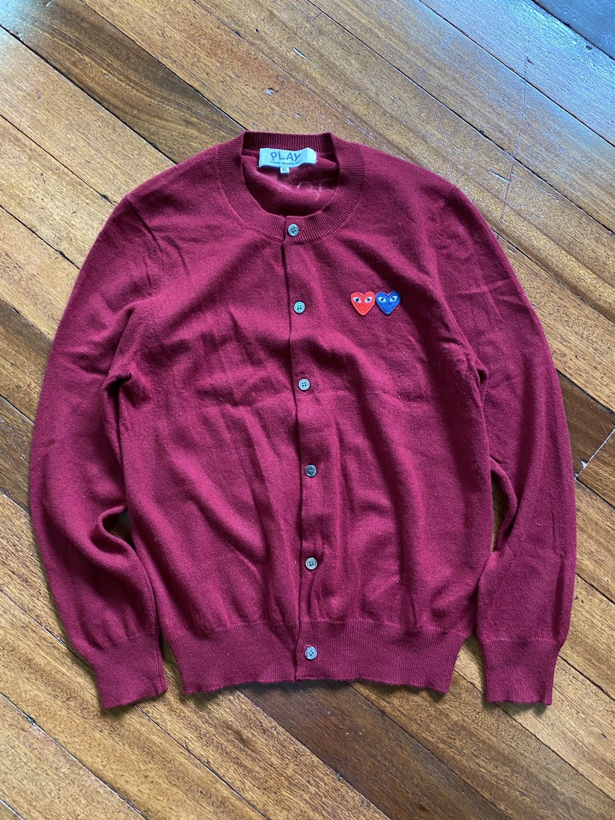 Comme des Garcons PLAY S/S 2019- CDG Play- Double Heart- Cardigan Size L / US 10 / IT 46 - 1 Thumbnail