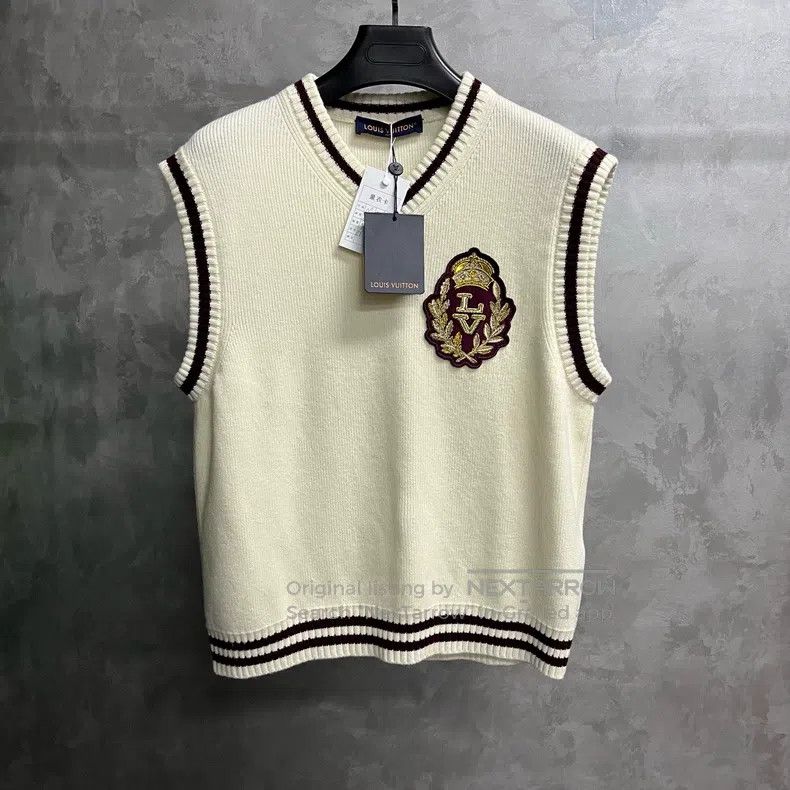 Louis Vuitton Louis Vuitton 24 white trim detail cotton wool waistcoat v Size US M / EU 48-50 / 2 - 1 Thumbnail