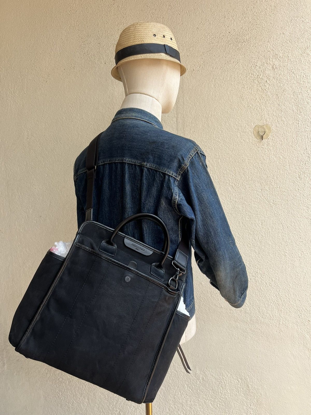 Vintage Vintage Heming’s Inc. X Rootote Japan Fade Black Canvas Bag Size ONE SIZE - 1 Thumbnail