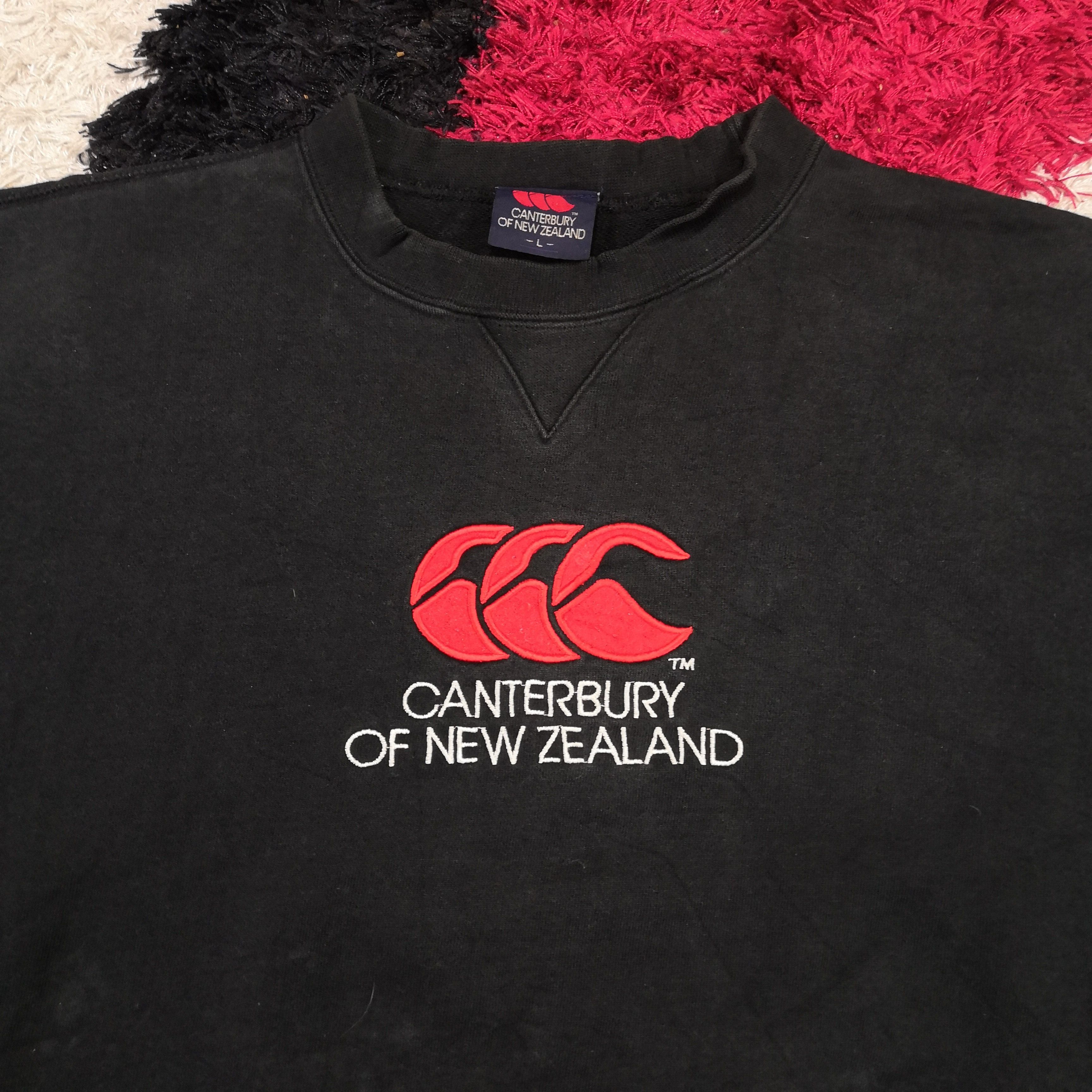 Canterbury of New Zealand × Vintage Vtg 90s Canterbury Sweatshirt Canterbury All Black Sweater Size US L / EU 52-54 / 3 - 3 Thumbnail
