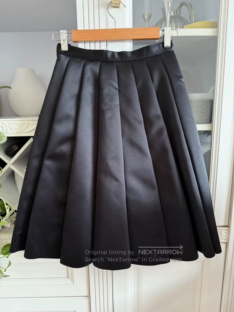 Junya Watanabe Junya Watanabe size XS Black Pleated Full Skirt Size 22" - 2 Thumbnail