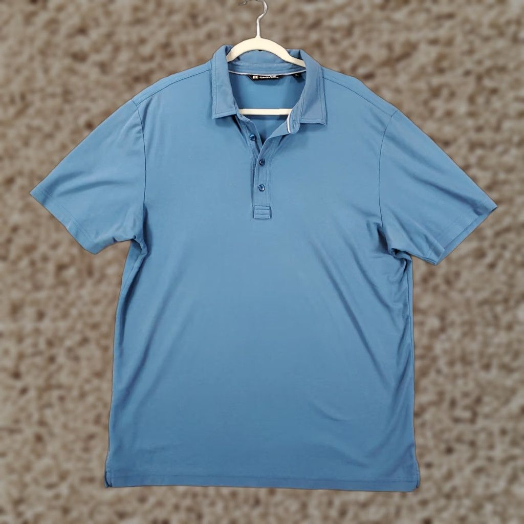 TravisMathew Travis Mathew Shirt XL Blue Polo Short Sleeve Pullover Pima Cotton Mens Size US XL / EU 56 / 4 - 1 Thumbnail