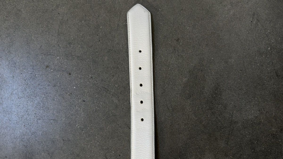 Chrome Hearts RARE! Chrome Hearts White Leather Roller Belt Size 36 - 12 Thumbnail