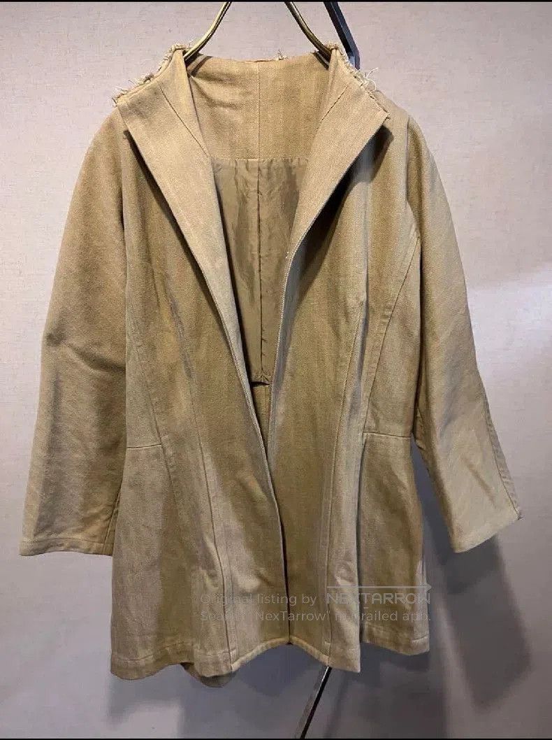 Yohji Yamamoto Yohji Yamamoto Beige Long Jacket Size US M / EU 48-50 / 2 - 2 Thumbnail