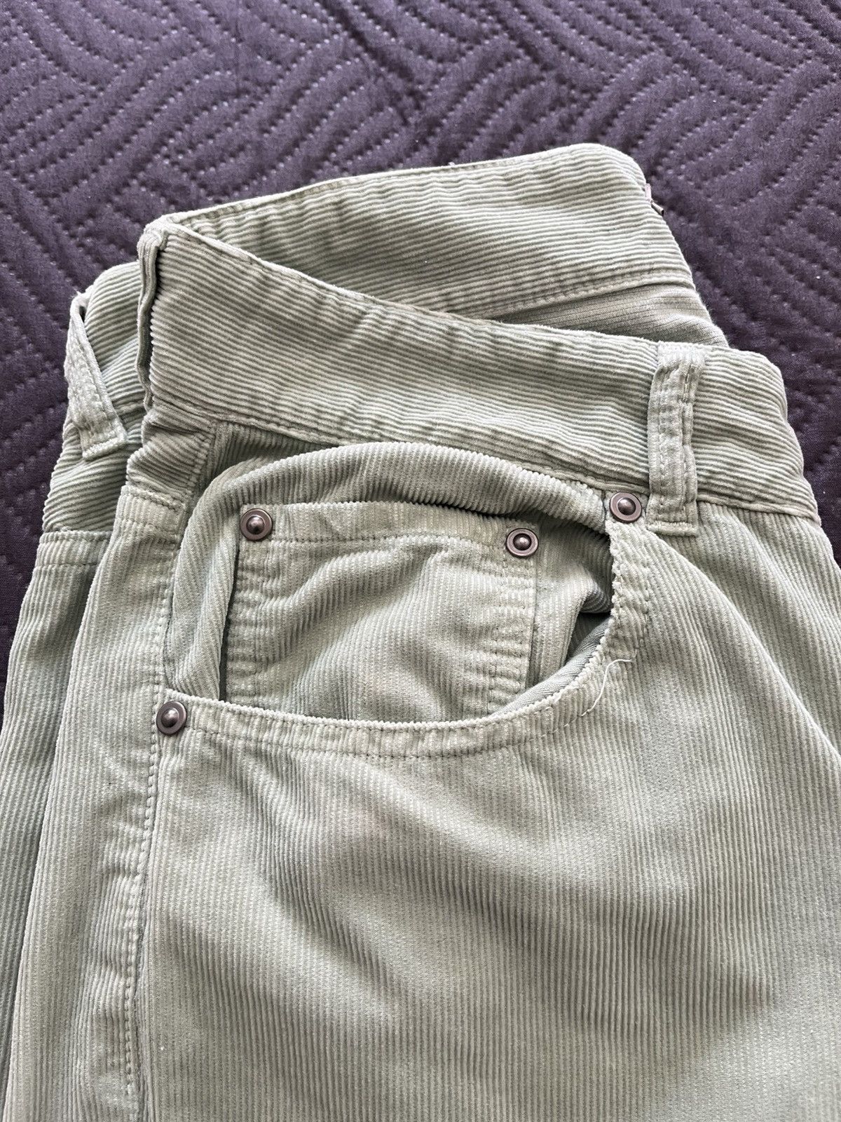 Bottega Veneta Bottega Veneta Pistachio Green Corduroy Size 26" / US 2 / IT 38 - 9 Thumbnail