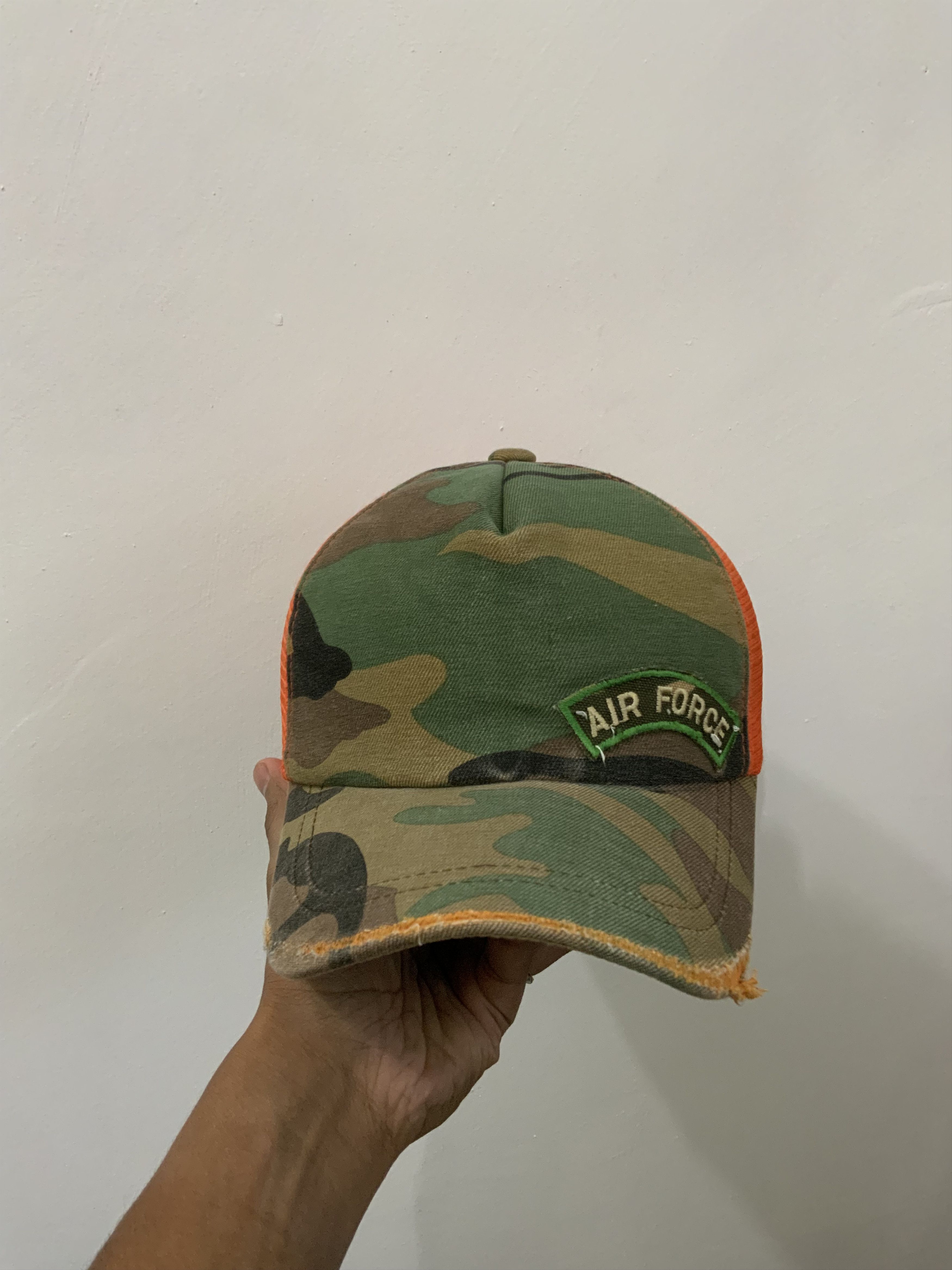 Vintage Air Force Camo Woodland Bondage Trucker Hat Size ONE SIZE - 1 Thumbnail