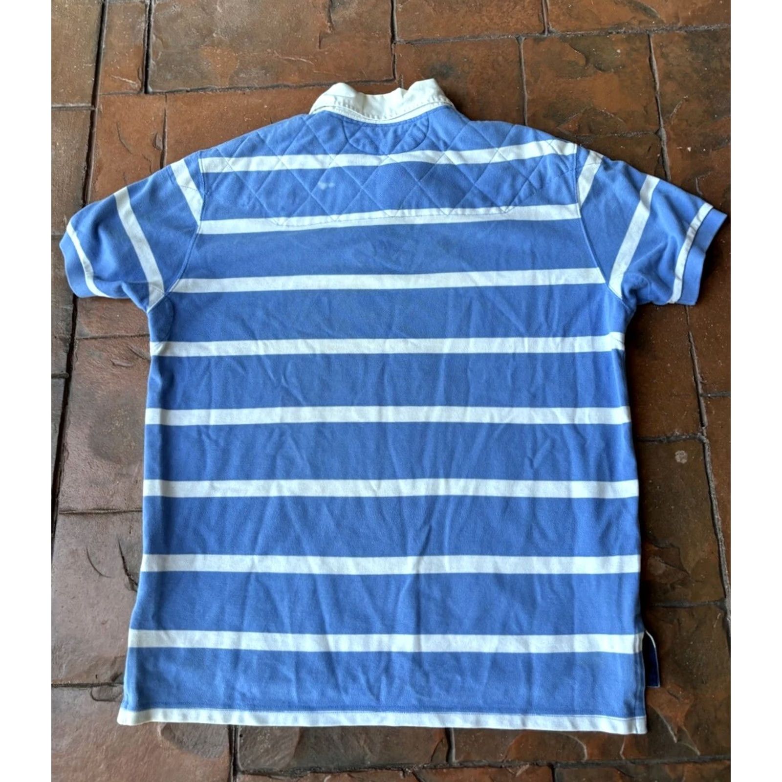 Ralph Lauren VINTAGE Polo Ralph Lauren Striped Rugby Polo Shirt XL Mens Large Big Pony 90s 100% Cotton Button Size US XL / EU 56 / 4 - 3 Thumbnail