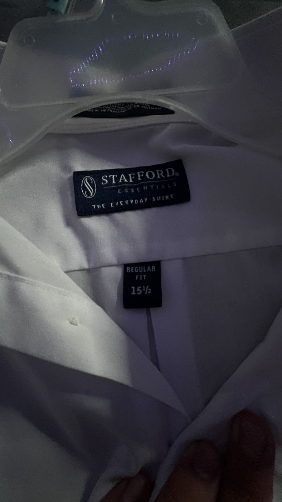 Other Stafford White Short-Sleeve Button-Down Casual Shirt Size US L / EU 52-54 / 3 - 3 Thumbnail