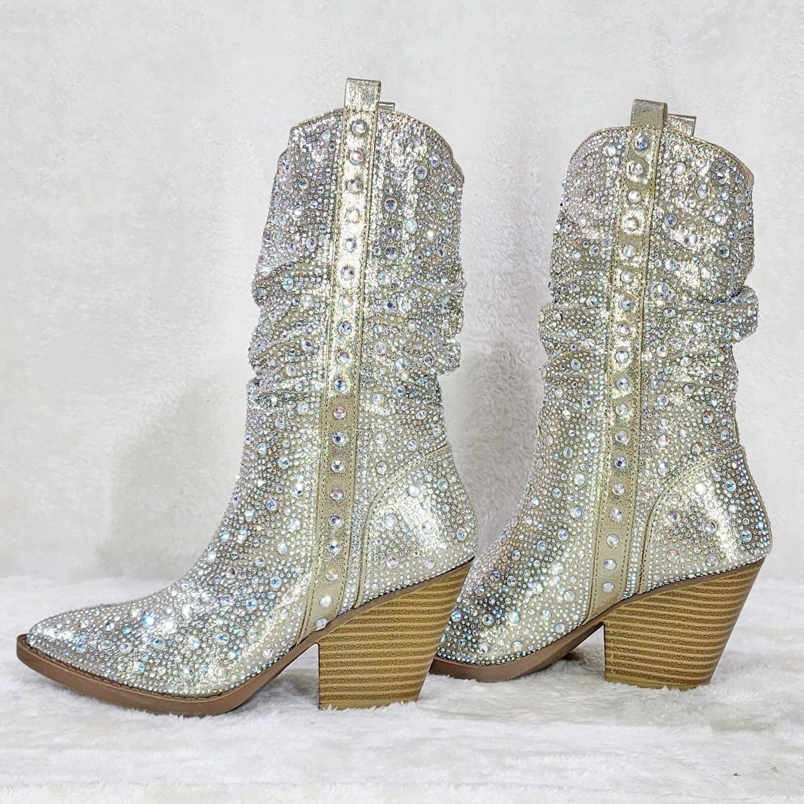Other Angel Riders Rhinestones Country Glam Western Cowgirl Slouch Size US 6 / IT 36 - 1 Thumbnail