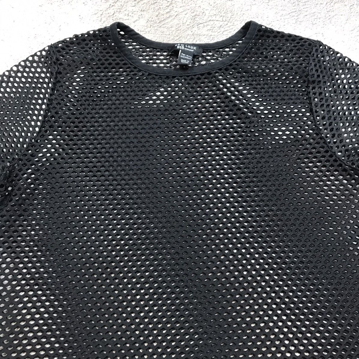 Vintage Vintage Y2K Black Mesh All Over Print Tee Techwear Baggy M Size M / US 6-8 / IT 42-44 - 3 Thumbnail