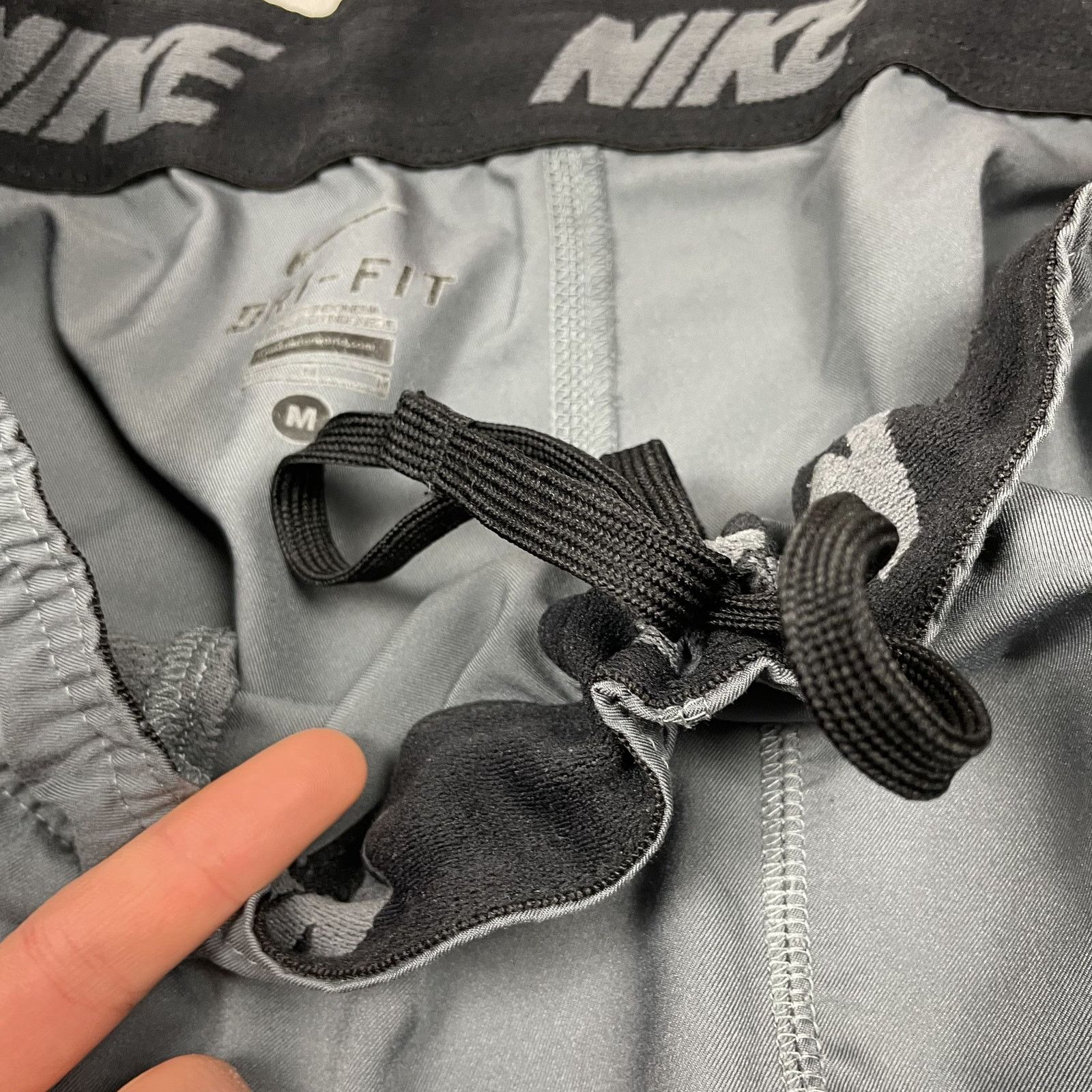 Nike × Vintage Nike Dri Fit Team Woven Gray Athletic Training Track Pants M Size US 30 / EU 46 - 10 Thumbnail