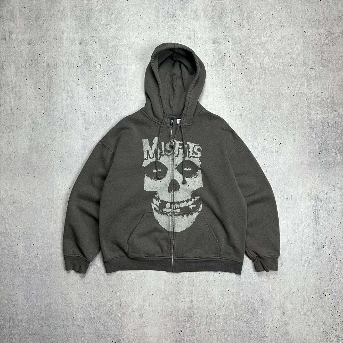 Misfits Zip-hoodie big skull Washed 90s H&M Merch Rock Metal - Main Image