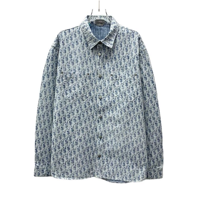 Dior Dior Light blue logo jacquad full printed cotton lapel sin Size US XS / EU 42 / 0 - 1 Thumbnail