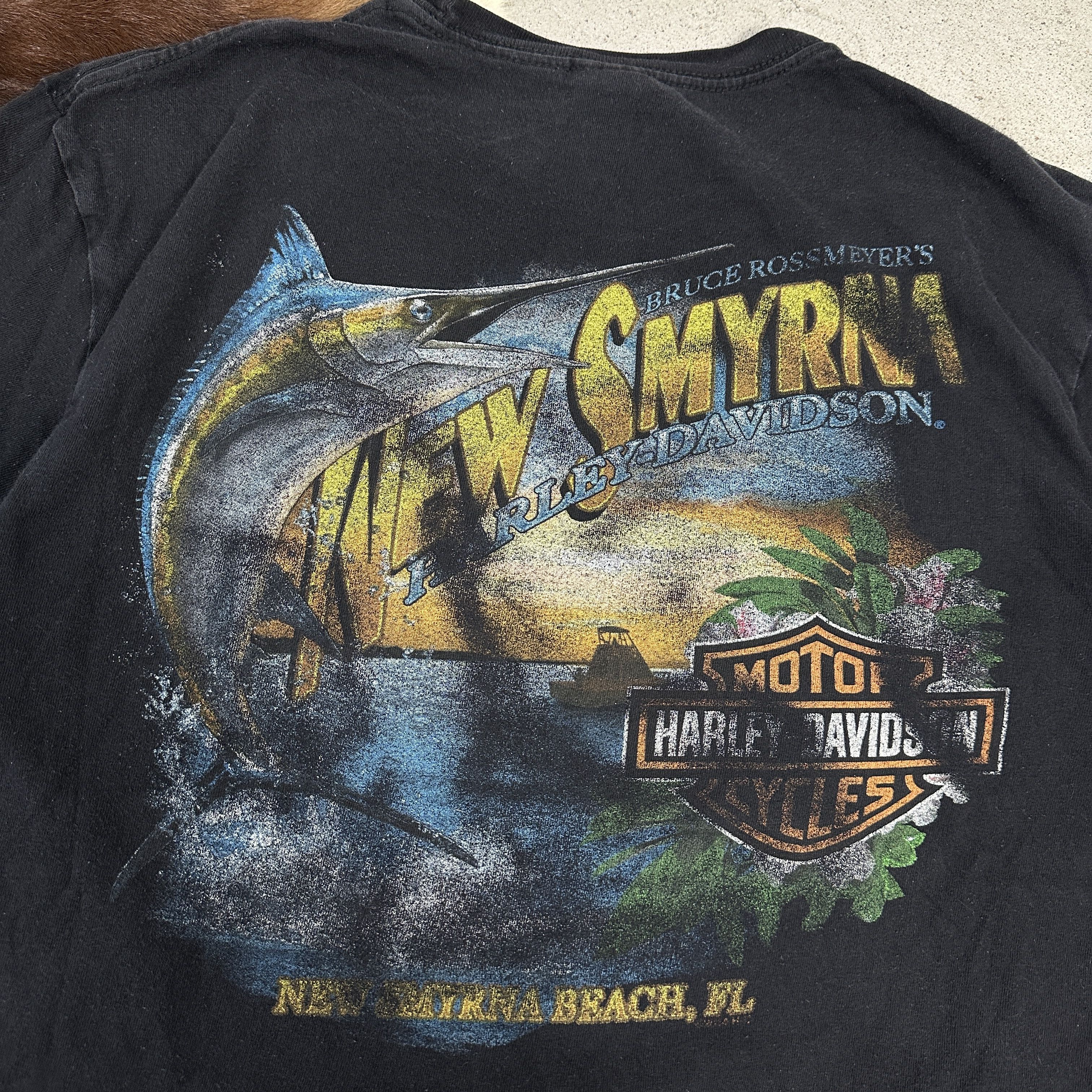 Harley Davidson × Vintage Vintage 00s Moto Sportswear Harley Davidson T-shirt Size US L / EU 52-54 / 3 - 2 Thumbnail