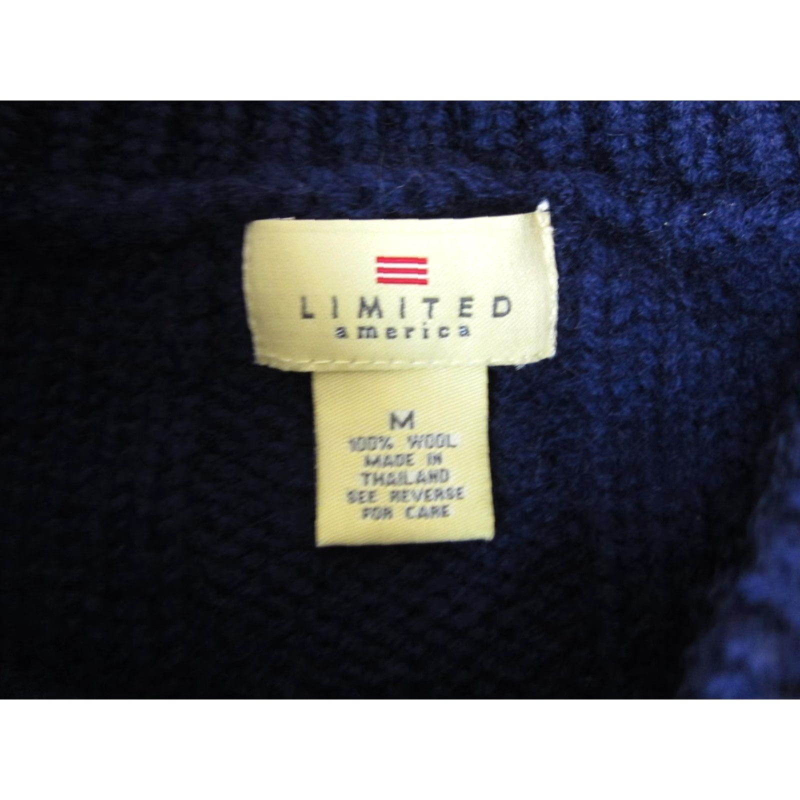 Vintage VINTAGE The Limited Sweater Womens Medium Purple 100% Wool Chunky Knit Cropped Fit 90s Pullover Sleeveless V-Neck Relaxed Casual Mens? Size M / US 6-8 / IT 42-44 - 3 Thumbnail