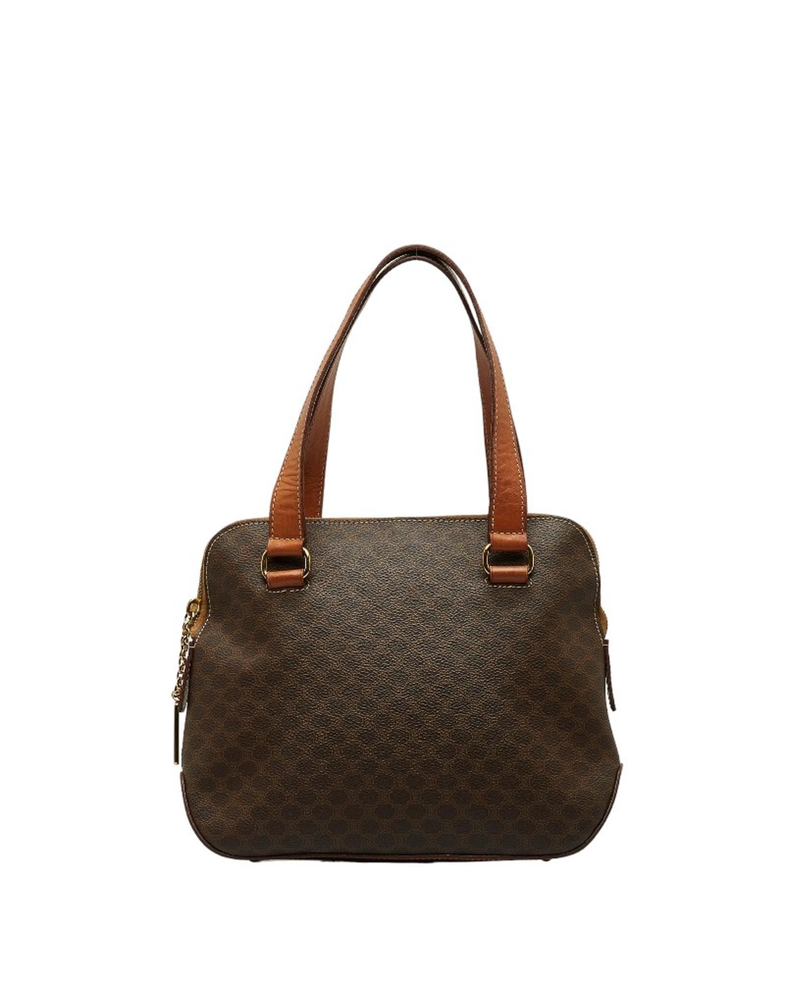 image of Celine Canvas Handbag In Brown - Ab Condition, Women's