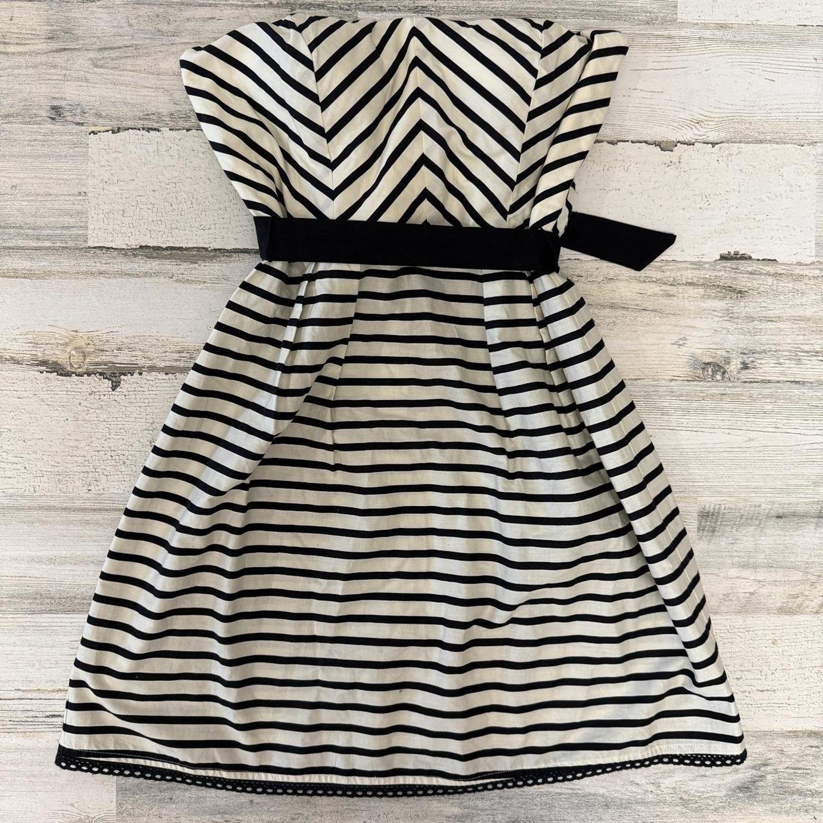 Designer Trixxi Striped Goth Y2k Dress Size 9 Size L / US 10 / IT 46 - 2 Thumbnail