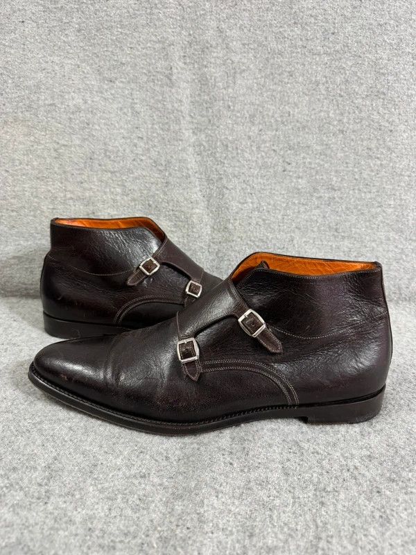 Santoni Santoni Double Monk Strap Boots Leather 9 43 Brown Size US 10 / EU 43 - 2 Thumbnail