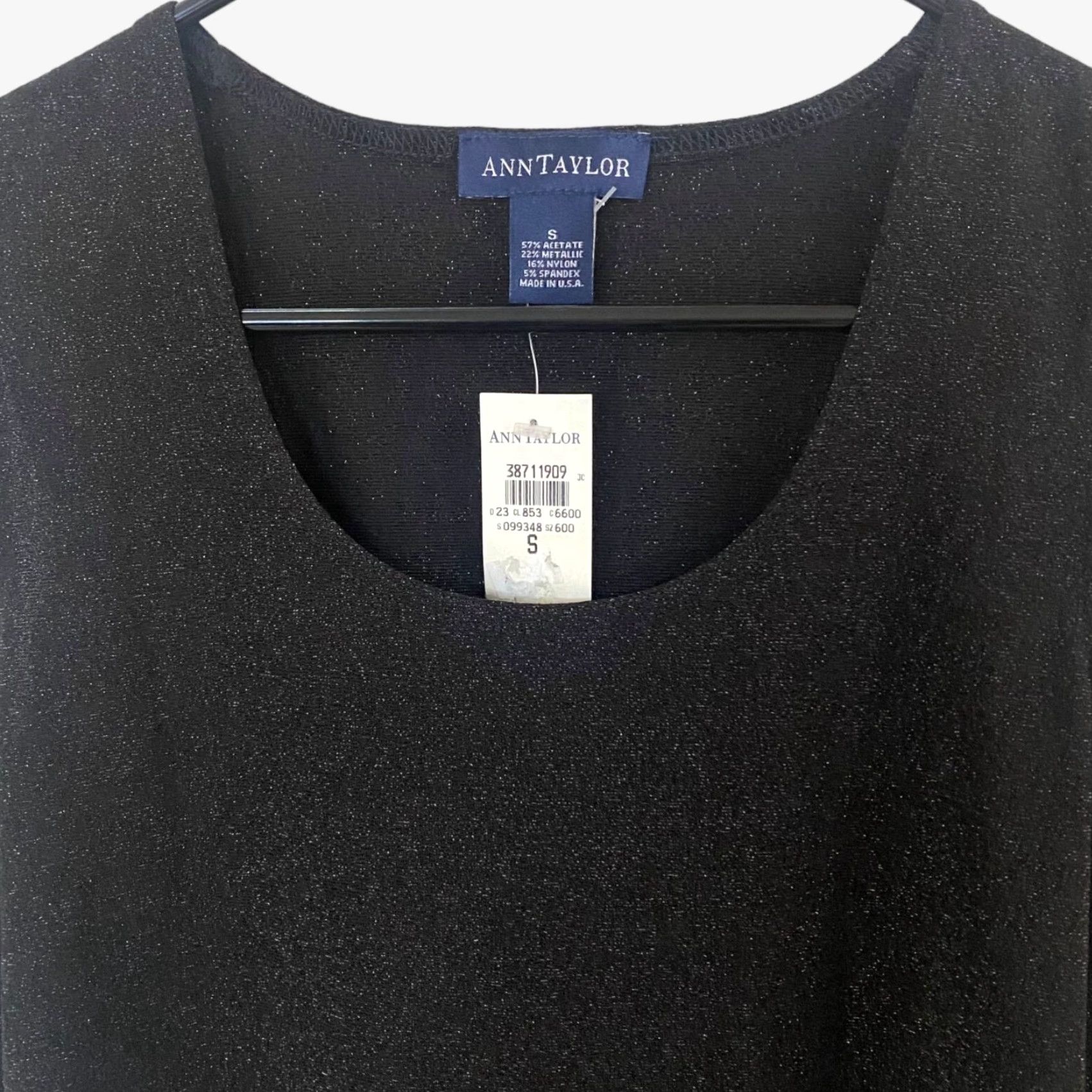 Ann Taylor Ann Taylor Shimmer Glitter Tank Top Womens Size Small Black Metallic Sparkle New Size S / US 4 / IT 40 - 5 Thumbnail