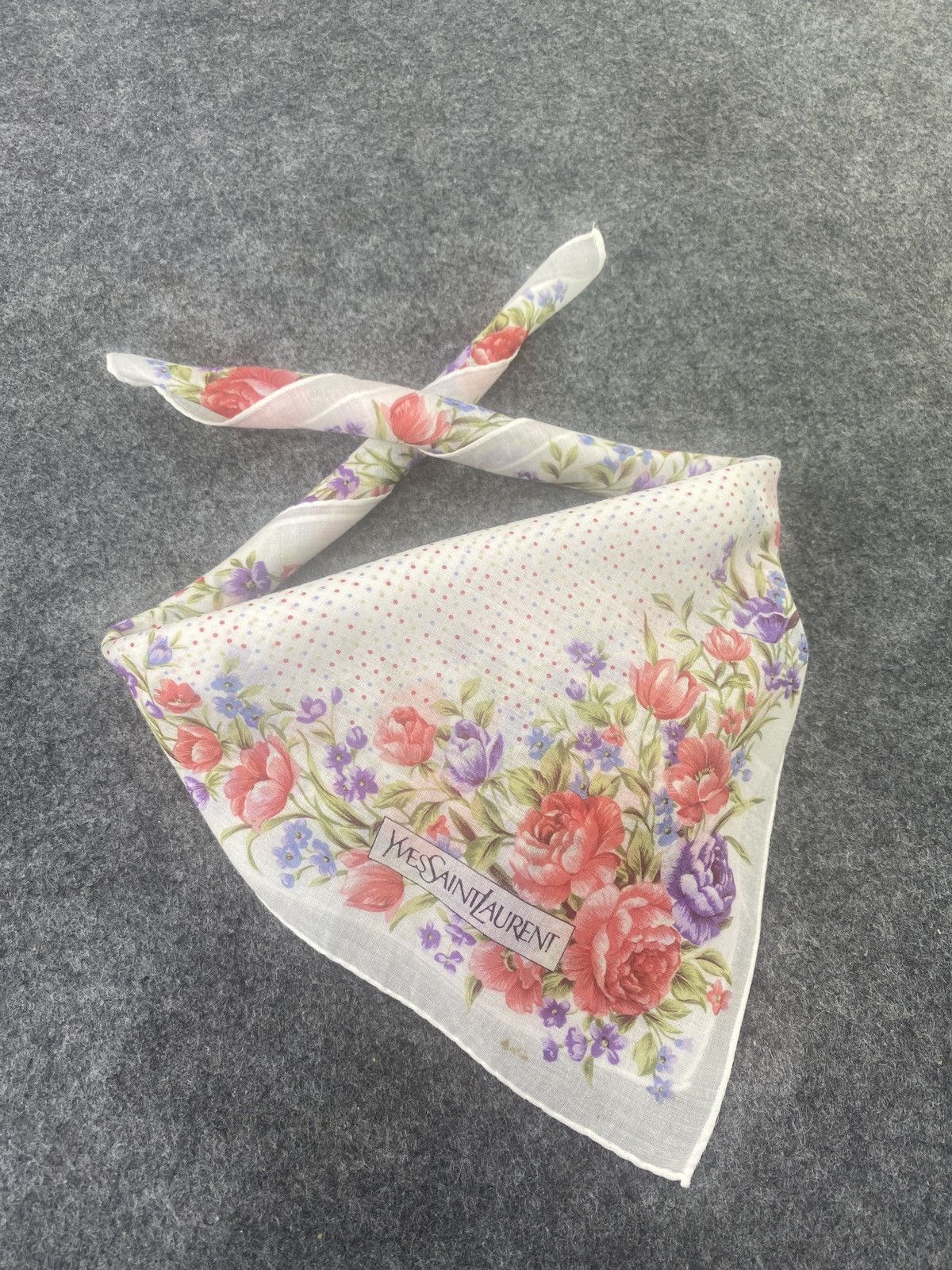 Vintage × Yves Saint Laurent Yves Saint Laurent Handkerchief / Bandana / Neckerchief-B086 Size ONE SIZE - 1 Thumbnail
