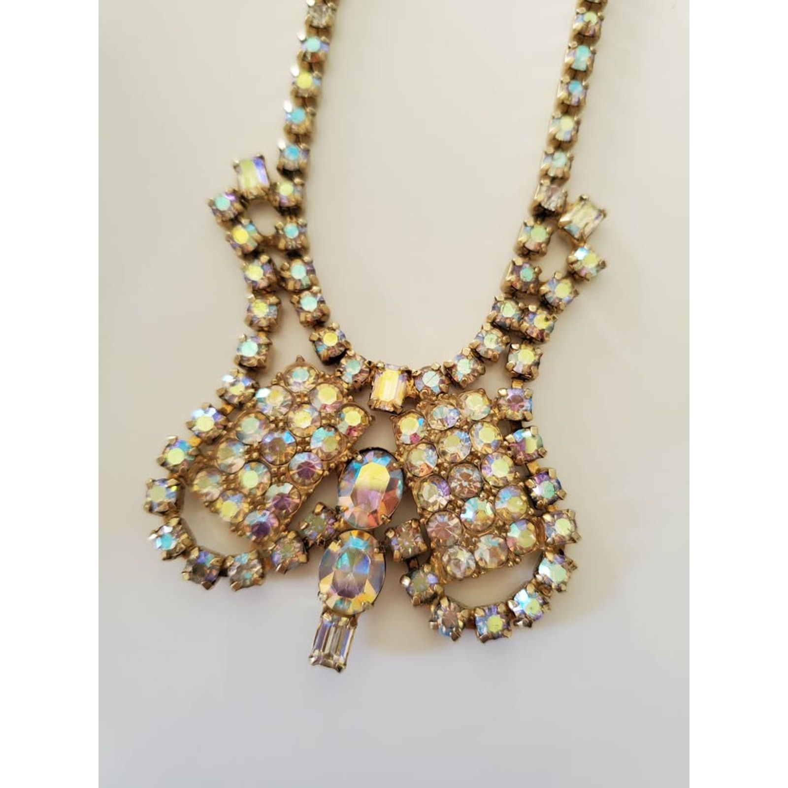 Other Stunning Vintage AB Rhinestone Bib Choker with Bracelet Size ONE SIZE - 4 Thumbnail