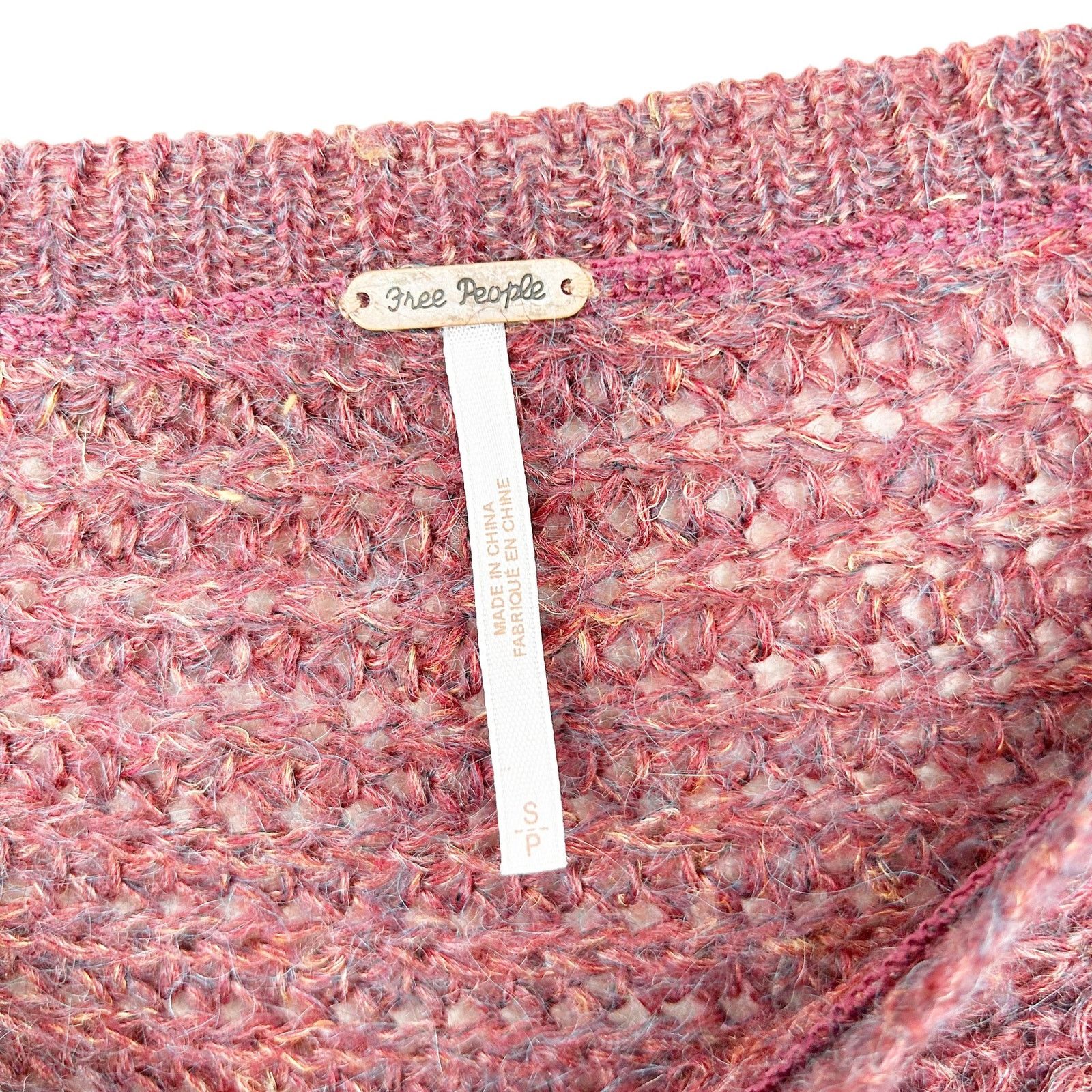 Free People Free People Maroon Wool Linen Mohair Blend Shirt Sz S Size S / US 4 / IT 40 - 2 Thumbnail