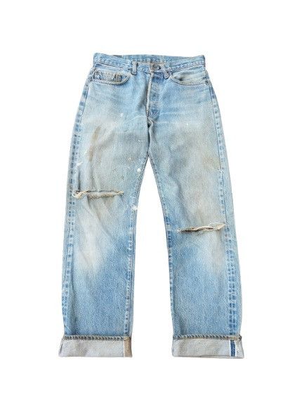 Levi's Vintage 70s Levis 501 66 Late Selvedged Jeans Size US 31 - 1 Thumbnail
