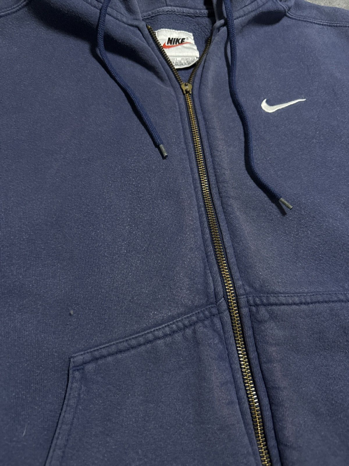Nike × Vintage Nike 90s Zip Hoodie Vintage Swoosh Boxy fit Rap Skate Y2K Size US S / EU 44-46 / 1 - 7 Thumbnail