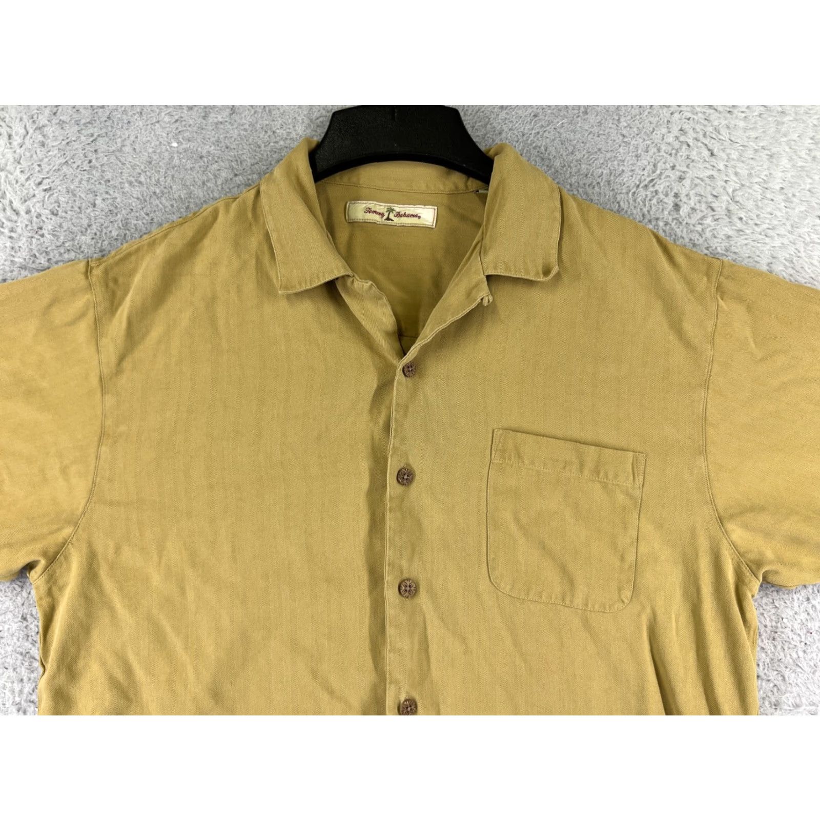 Tommy Bahama Tommy Bahama Shirt Men Medium Beige Herringbone Hawaiian Vacation Beach Mens Size US M / EU 48-50 / 2 - 6 Thumbnail