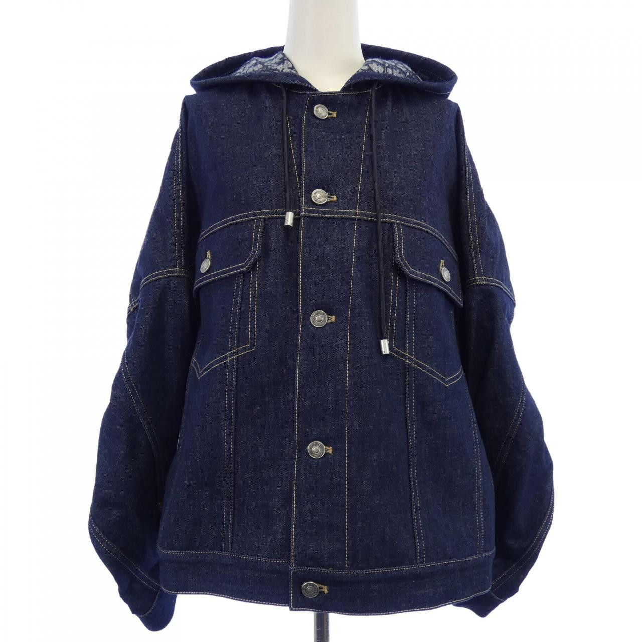 Dior Dior Christian Dior Dior Oblique Denim Jacket Textile Outerwear 442V34A3161 DUTY FREE for USA Size ONE SIZE - 1 Thumbnail