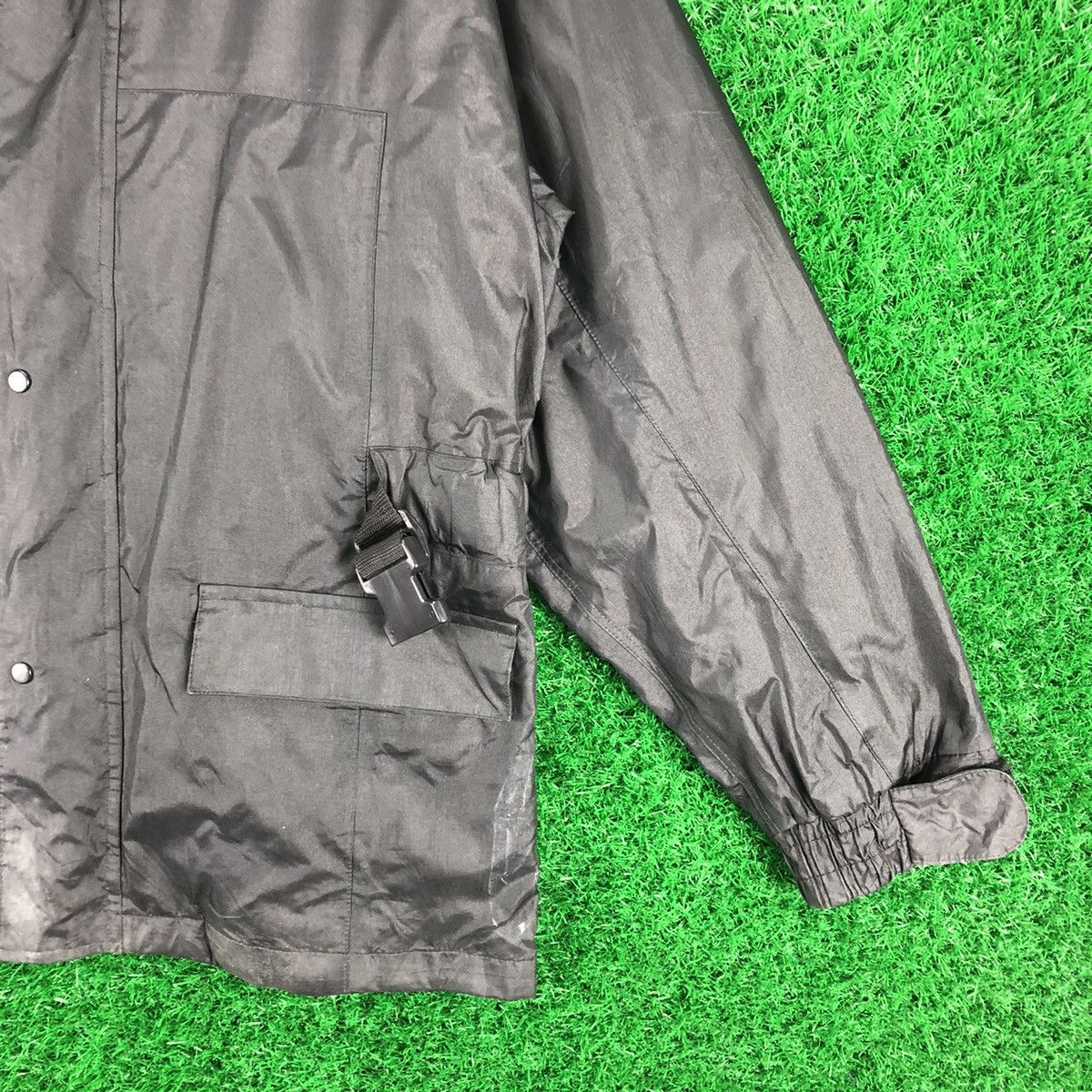 Japanese Brand Vintage 90's Nankai Hyper Rain Gear Nylon Jacket Size US L / EU 52-54 / 3 - 3 Thumbnail