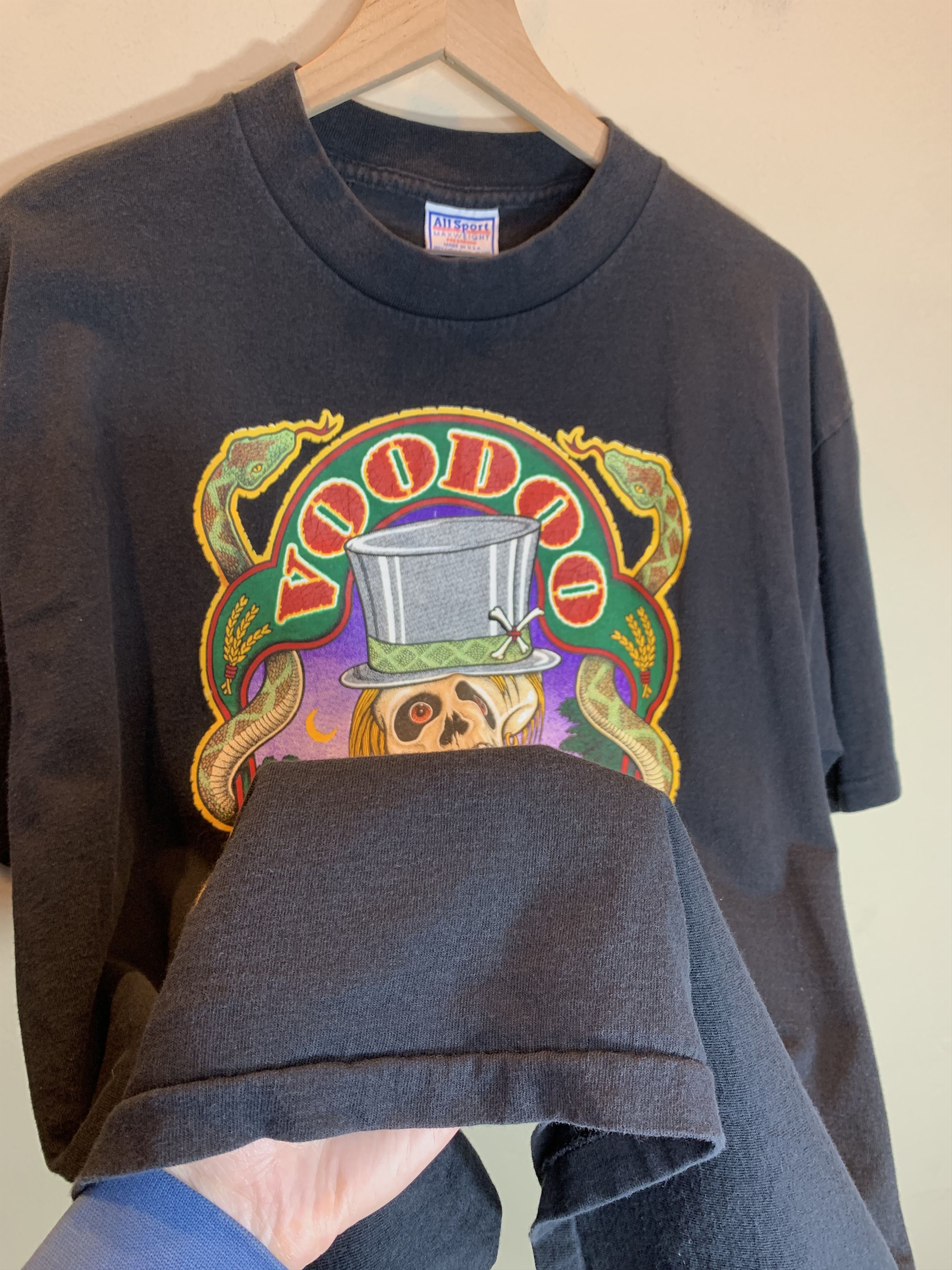Vintage RARE Vintage 80s Voodoo Brew New Orleans Single Stitch Shirt Size US XL / EU 56 / 4 - 4 Thumbnail