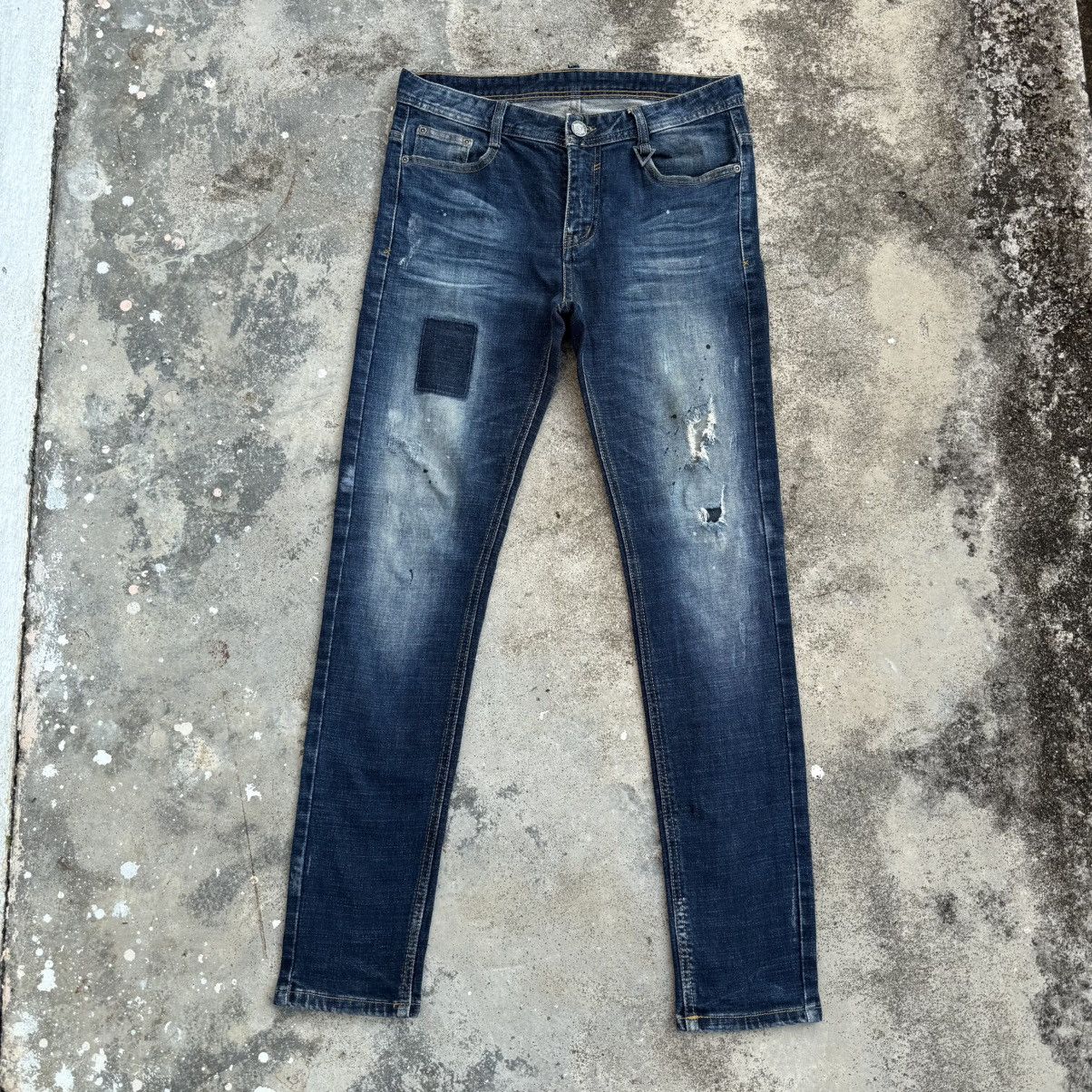 Japanese Brand VINTAGE DIFFERENT SKINNY RIPPED JEAN DENIM PANTS Size US 31 - 1 Thumbnail