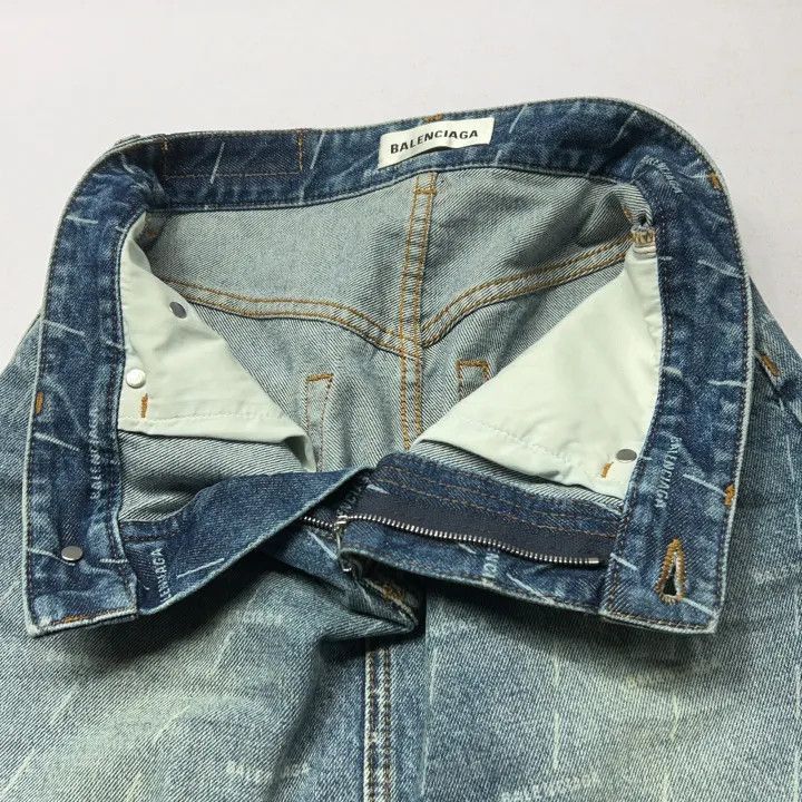 Balenciaga Balenciaga Blue Denim Skirt for Women 0079-2507 Size 35" - 7 Thumbnail
