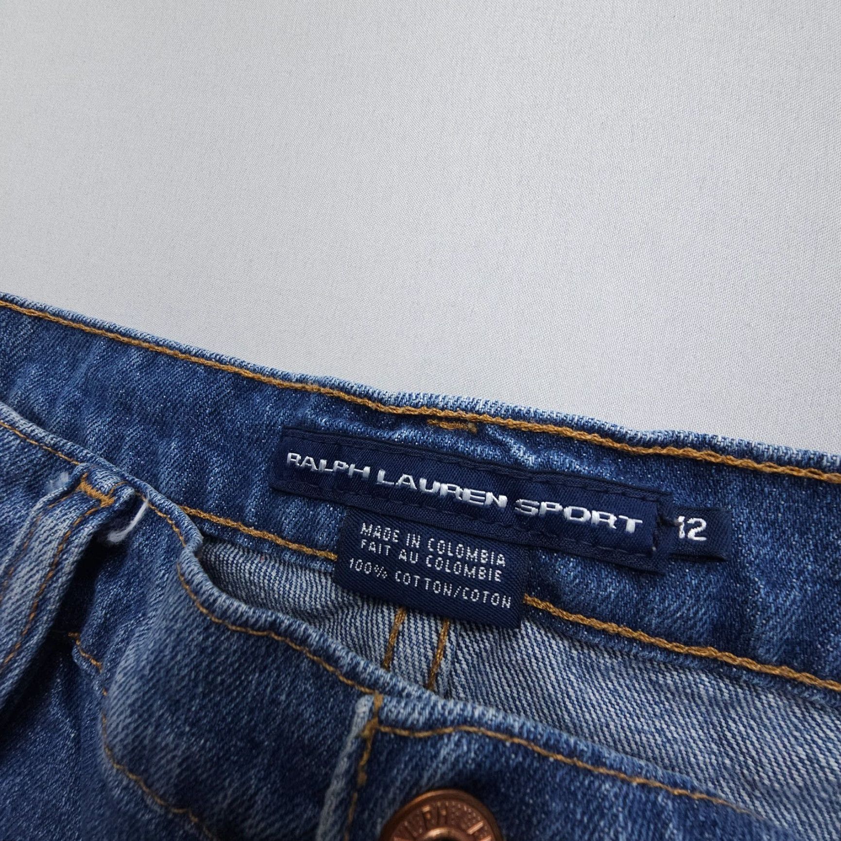 Polo Ralph Lauren Vtg / Y2K Ralph Lauren Sport Low Rise Micro Mini Shorts Size 12 Distressed Denim Size 34" / US 12 / IT 48 - 4 Thumbnail