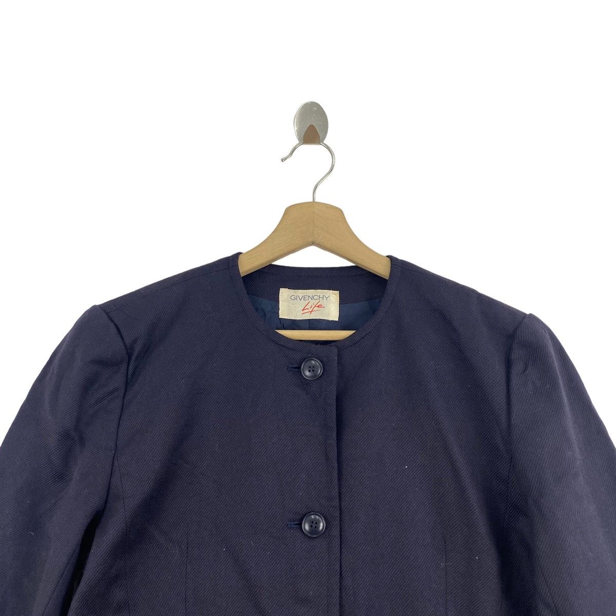 Givenchy × Vintage Vintage 90s GIVENCHY LIFE French Designer Button Up Navy Size M / US 6-8 / IT 42-44 - 2 Thumbnail