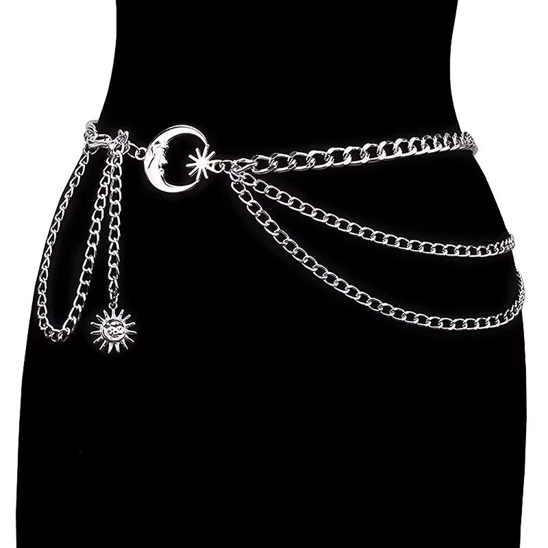 Jewelry Moon Star Waistbands Gothic Belt Size ONE SIZE - 1 Thumbnail
