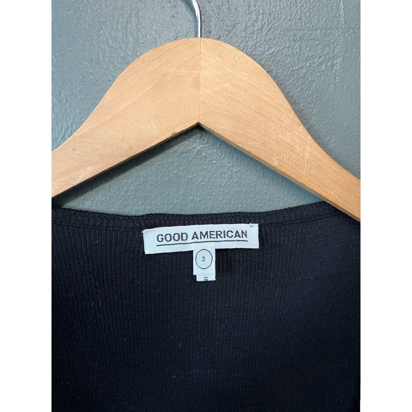 Good American Good American Womens Long Sleeve Open Front Cardigan Size 3 Black Open Cardigan Womens Size 3 Size XS / US 0-2 / IT 36-38 - 3 Thumbnail