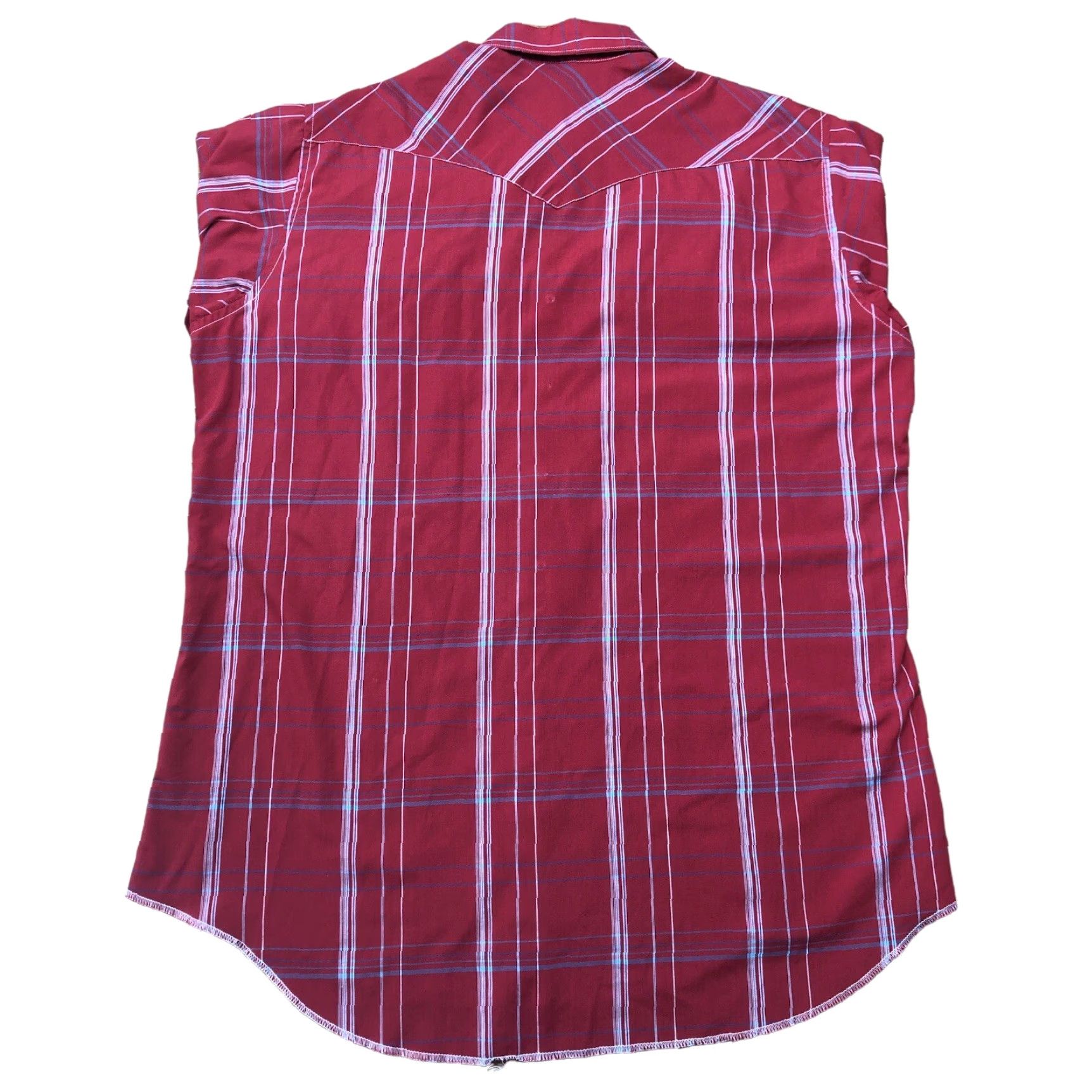 Wrangler Vtg Wrangler Button-Up Shirt 2XL Red Plaid Collared Long Sleeve X-Long Tails Cowboy Western 90s 80s 70s Mens Size ONE SIZE - 3 Thumbnail