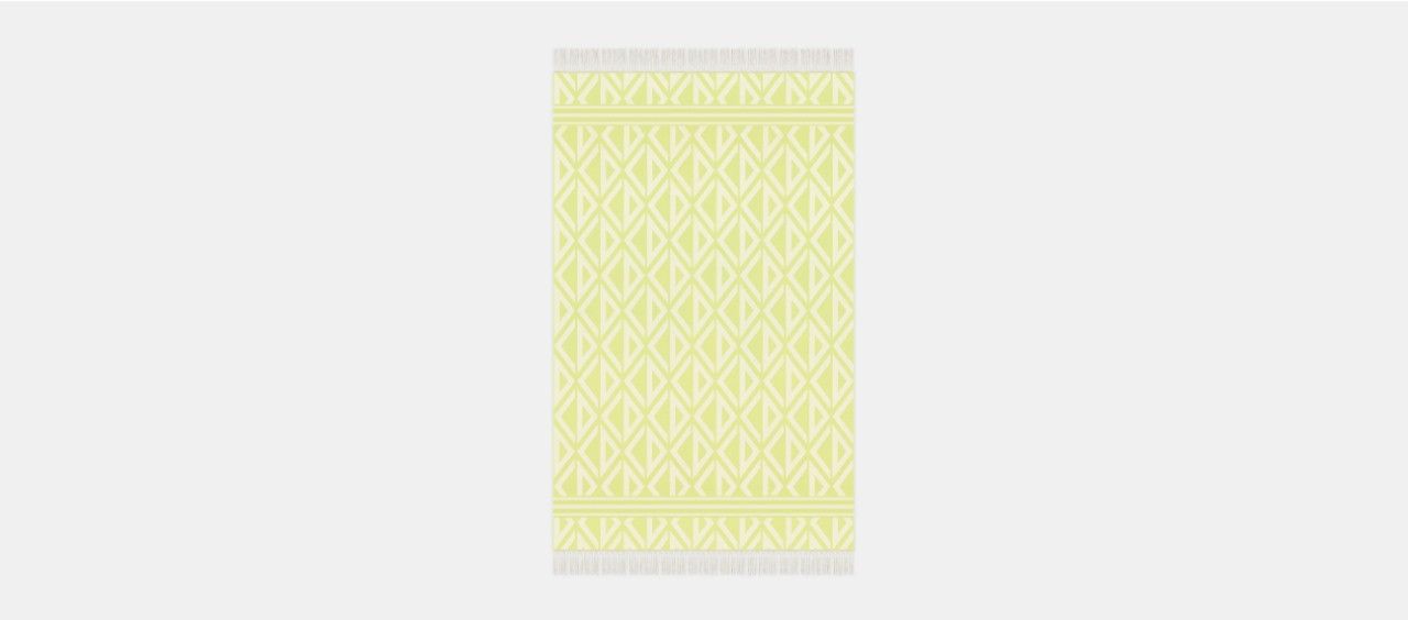 Dior o1w1db10824 Size: OS / Fouta Towel in Yellow/White Size ONE SIZE - 2 Thumbnail