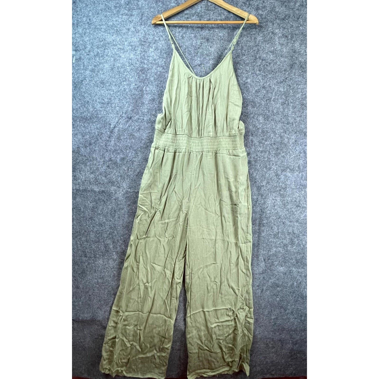 Prana prAna Fernie Wide Leg Jumpsuit Womens XL Sweet Agave Elastic Size 38" / US 16 / IT 52 - 2 Thumbnail