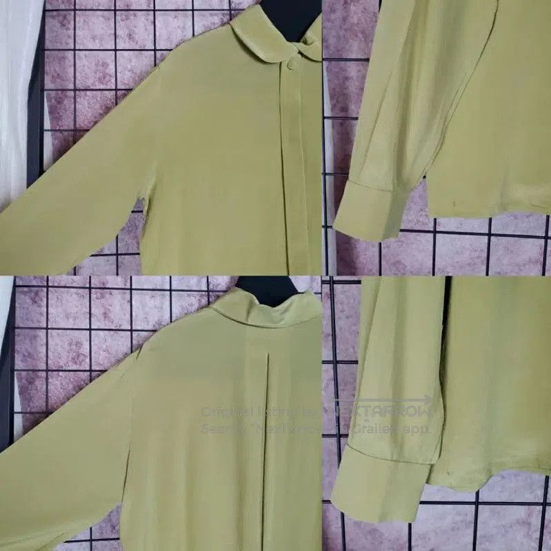 Dior Dior Green Silk Long Sleeve Blouse . Size S / US 4 / IT 40 - 4 Thumbnail