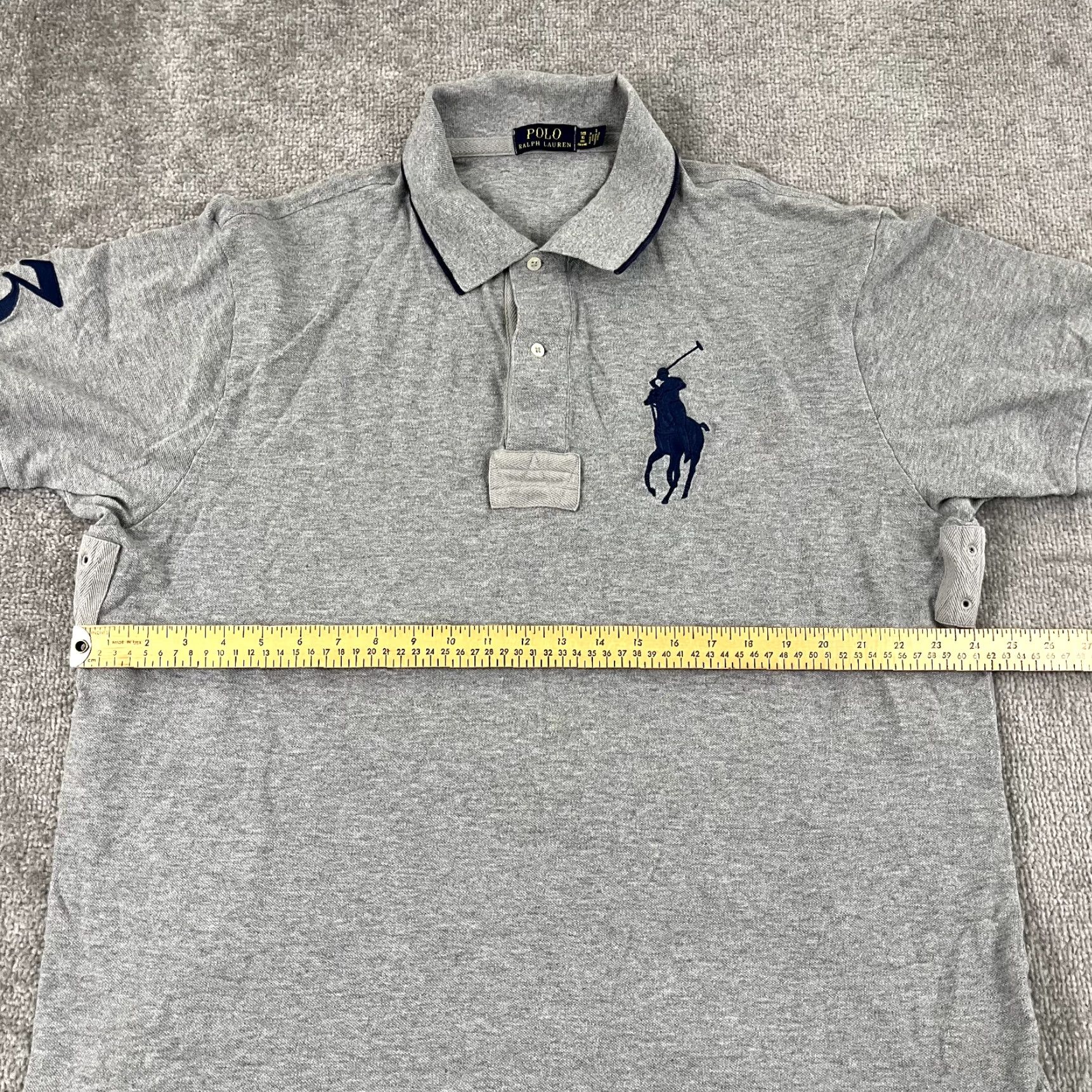 Polo Ralph Lauren Polo Ralph Lauren Polo Shirt Men 1XB Big Gray Embroidered Big Pony #3 Chief Keef Size US XL / EU 56 / 4 - 6 Thumbnail