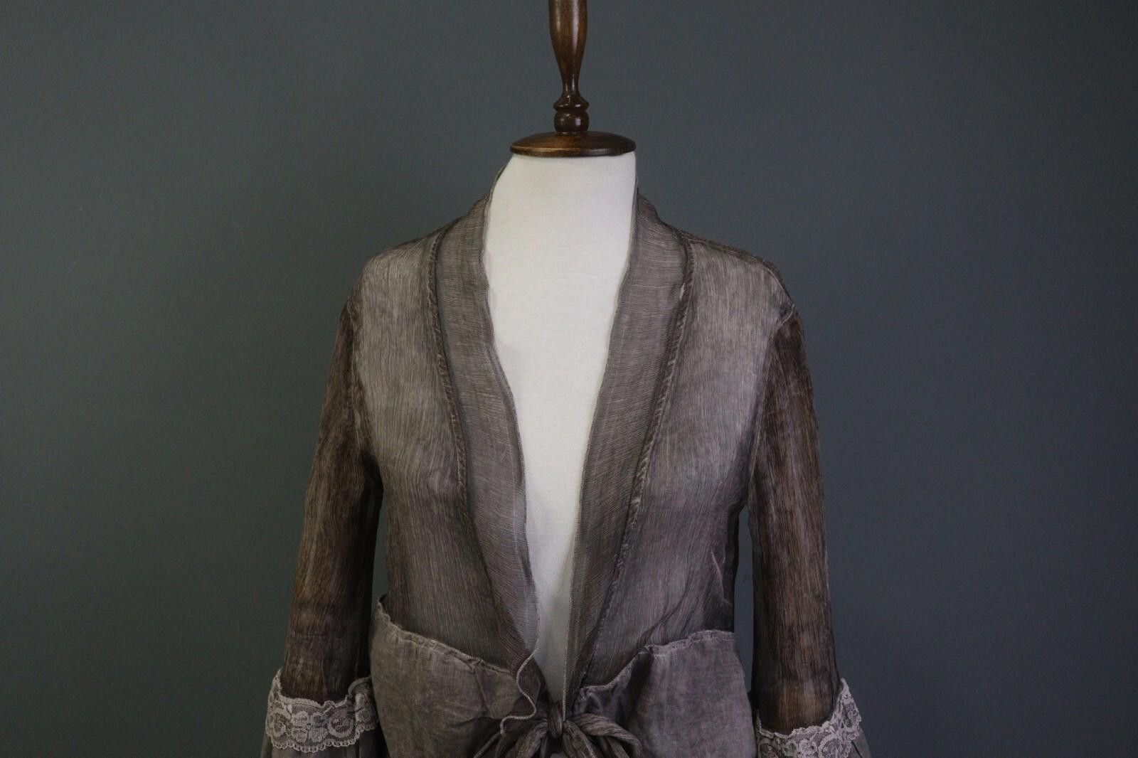 Designer VTG Elisa Cavaletti Brown 100% Silk Blazer Top Size S Size S / US 4 / IT 40 - 2 Thumbnail