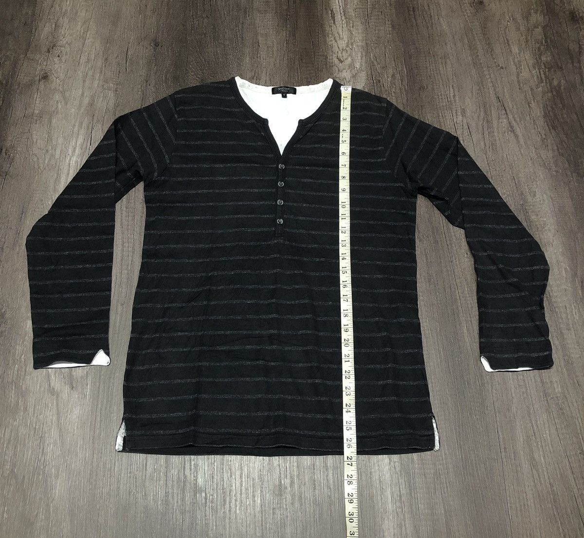 Designer × Vintage × Yohji Yamamoto Sacsny Y'saccs Y's Yohji Yamamoto Long Sleeve Tee Shirt Size US M / EU 48-50 / 2 - 2 Thumbnail